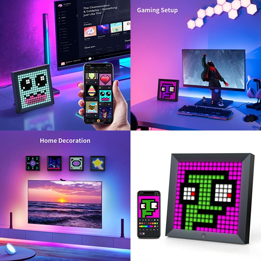 Desk Setup With Tv - Panneau d'affichage LED à pixels, compatible