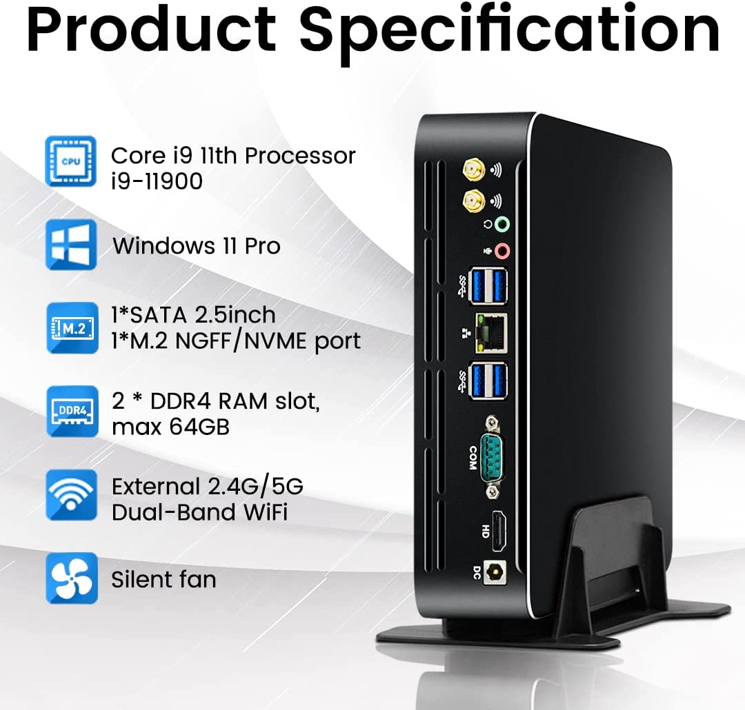 Intel Cpu Core I7 - Mini PC Partaker 11e génération Intel