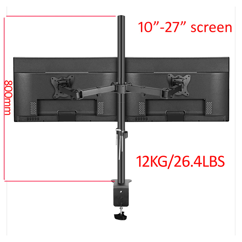 Desk Setup Monitor Arm - Support de bureau double moniteur rotatif