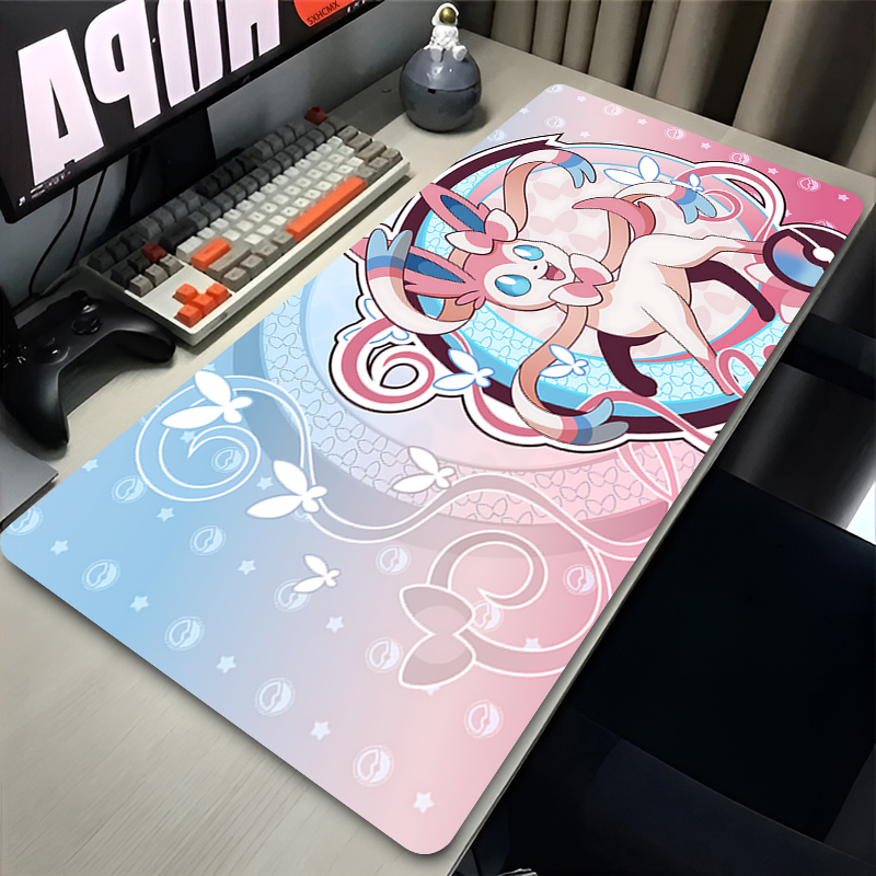 Desk Setup Cute - Grand tapis de souris rose mignon