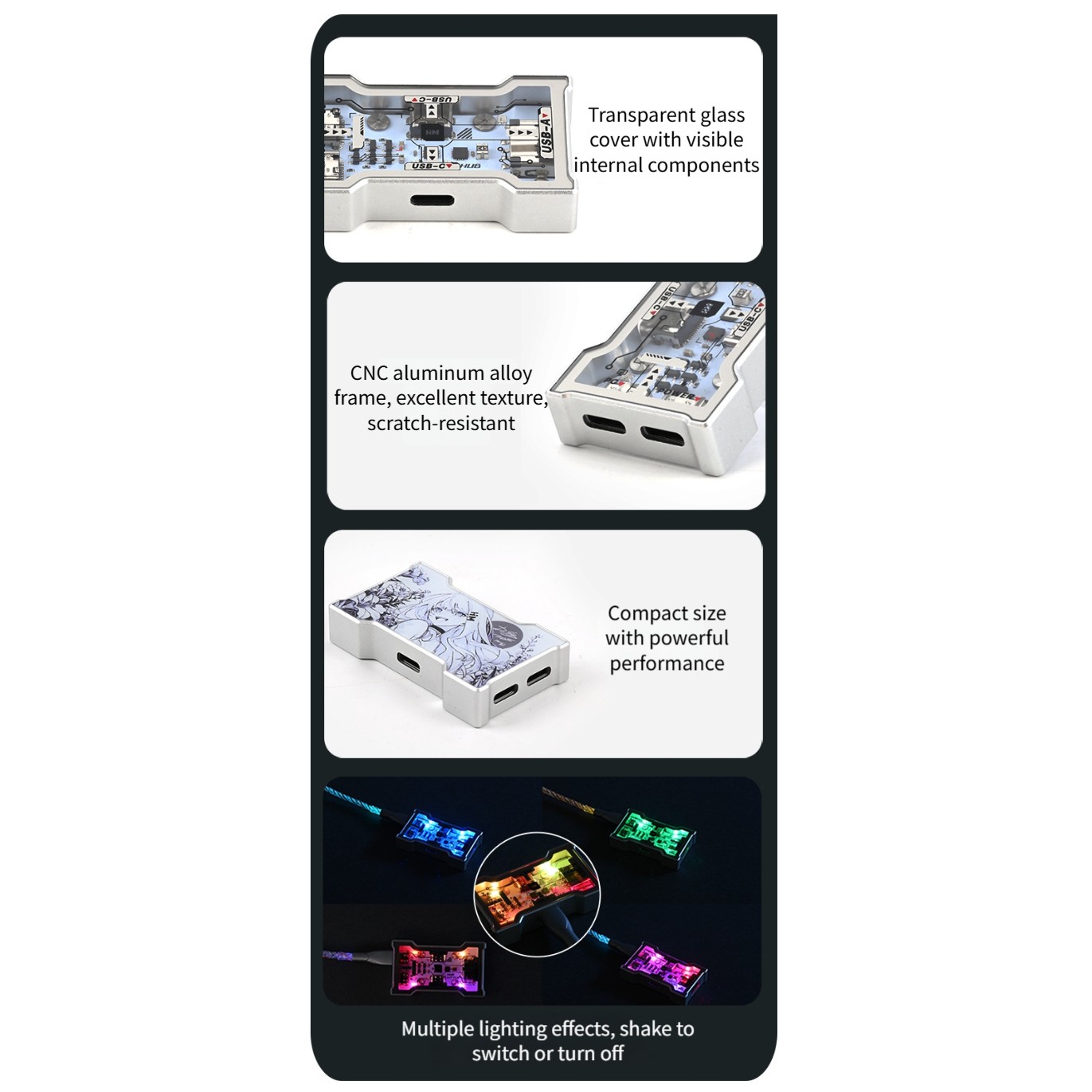 Hub USB RGB 2 entrées 3 sortie - Desk Setup For Gaming avis et prix