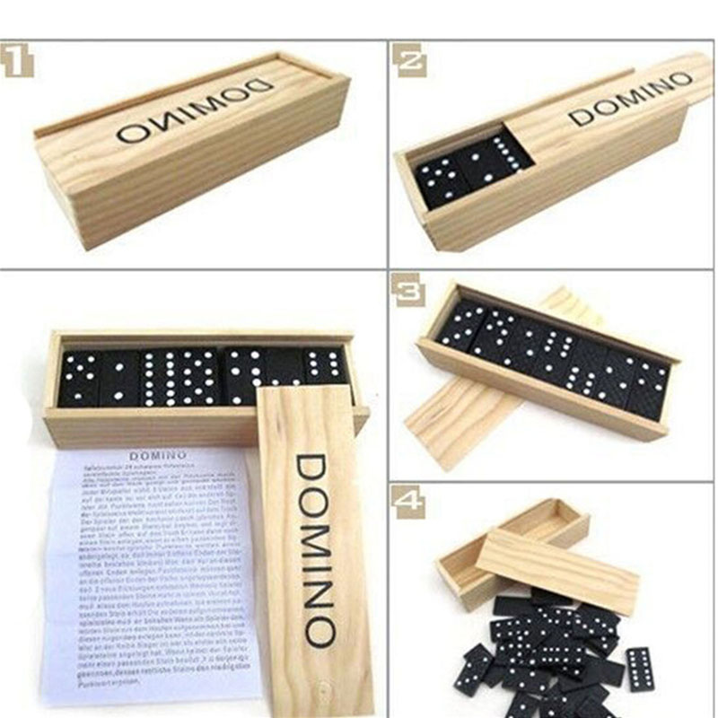 Jeu de dominos en bois 28 pièc - Desk Setup Kids avis et prix