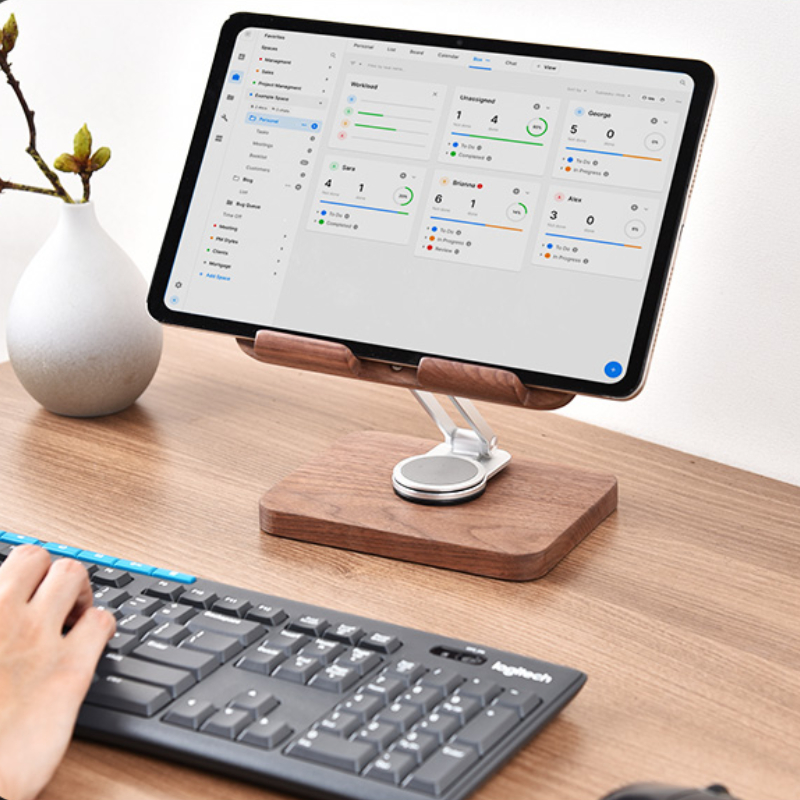 Support pour iPad en noyer noi - Desk Setup With Ipad avis et prix