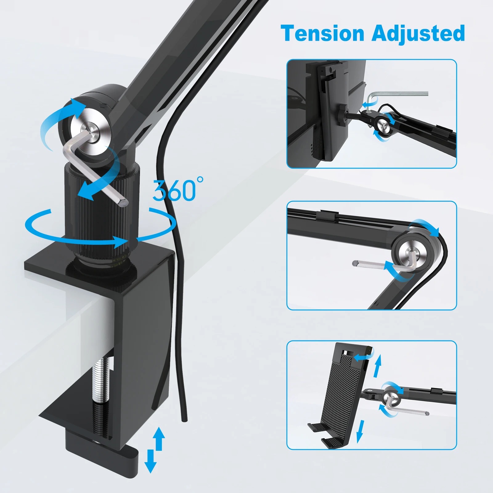 Support de tablette 2025 pour  - Desk Setup Monitor Arm avis et prix