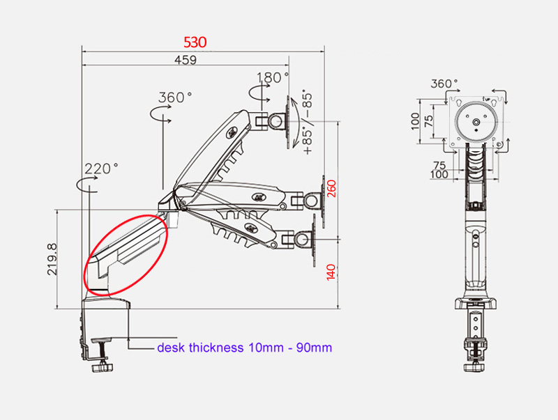 NOUVEAU Support d'écran de bur - Desk Setup Monitor Arm avis et prix