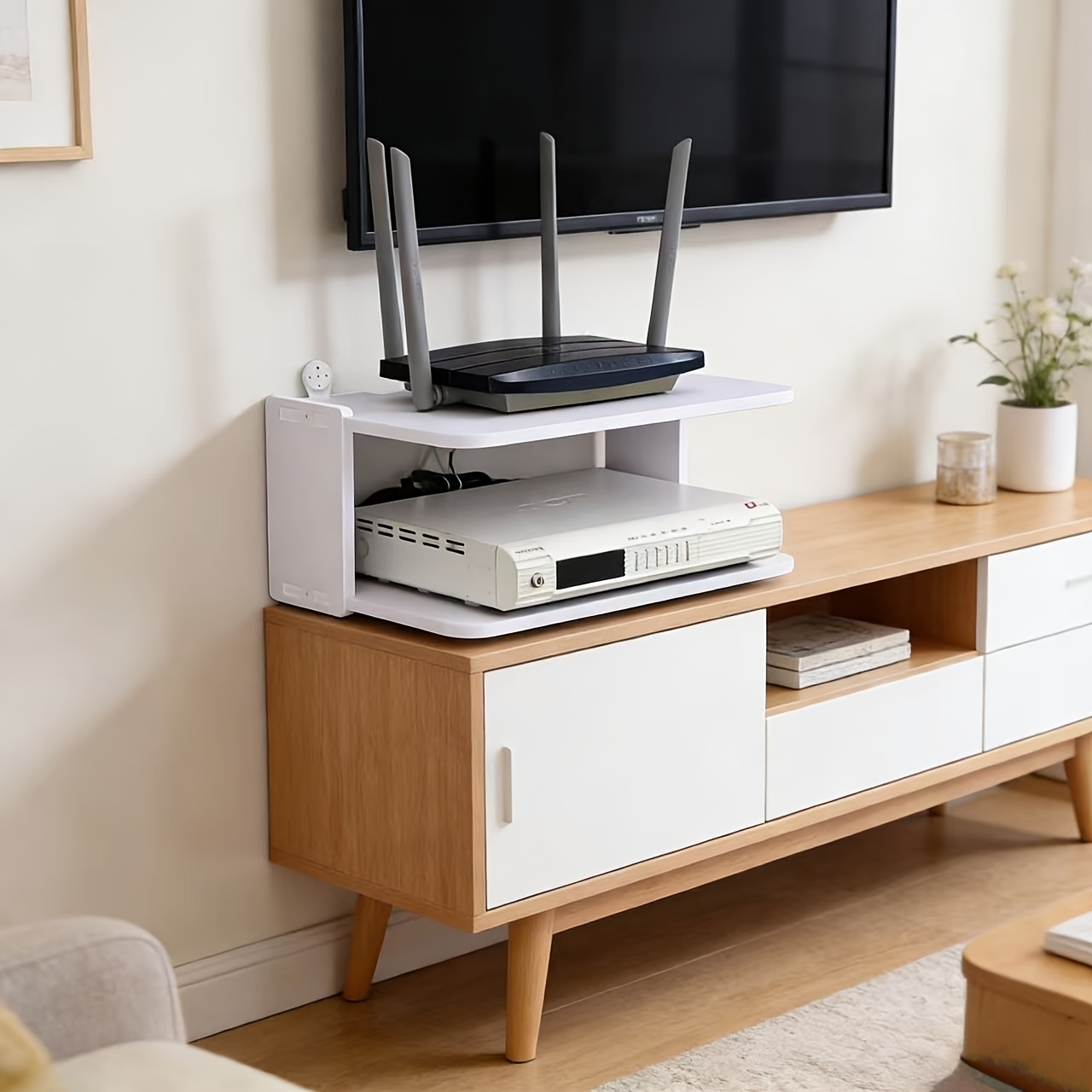 Étagère murale pour routeur et - Desk Setup With Tv avis et prix