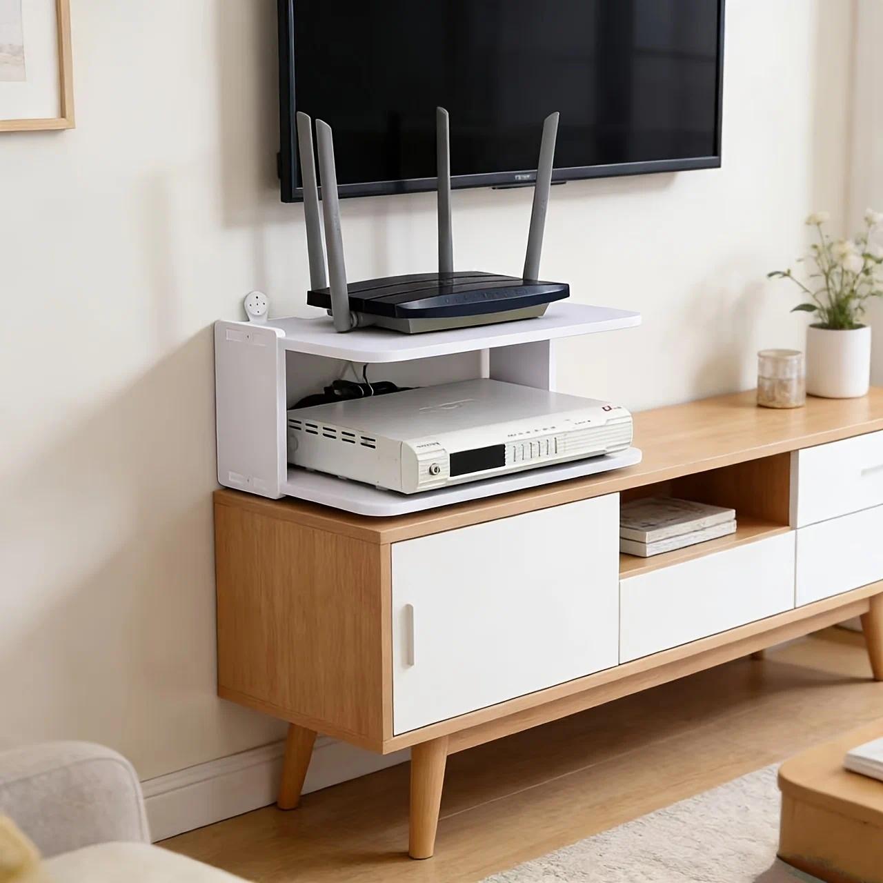 Étagère murale pour routeur et - Desk Setup With Tv avis et prix
